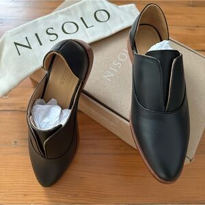 🍂 NIB Nisolo Emma D'Orsay Oxford in Black